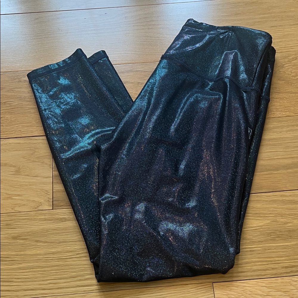Zyia Metallic Light n Tight Leggings Size 6-8
